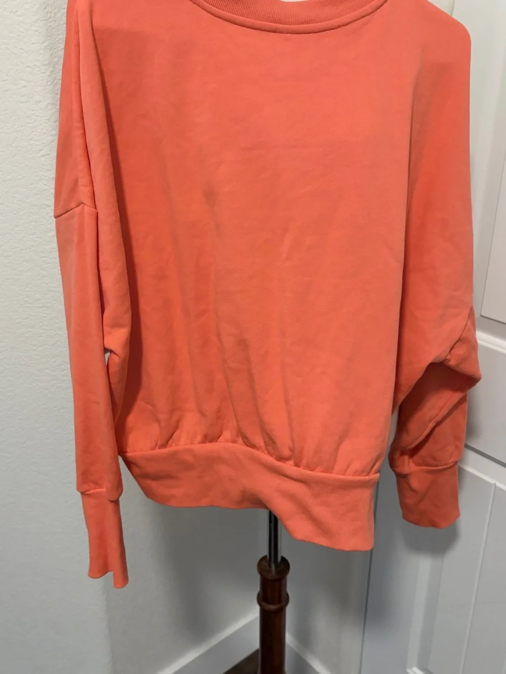 Old Navy Bright Orange Kids Sweatshirt with White 'here and now' Script